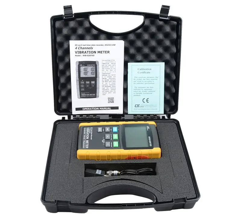 Lutron BVB-8207SD 4 Channel Digital Vibration Meter Real-Time Data Recorder Analyzer for Industrial Use detail image 5