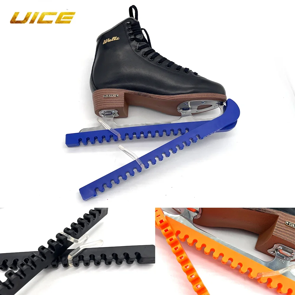 Ice Skate Shoes Cover 2pcs Ice Knife Blade Protective Rubber Length Adjustable Figure Skate Shoes Sports Protector 4