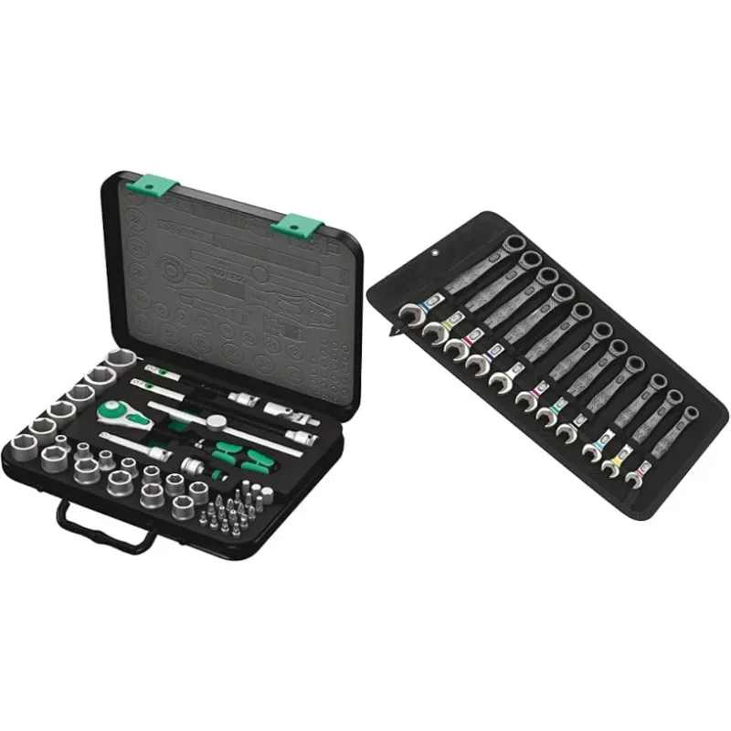 

Wera 3/8-inch Ratchet Set (43 Pieces) and 6000 Joker Ratcheting Combination Wrench Set (11 Pieces) storage shed