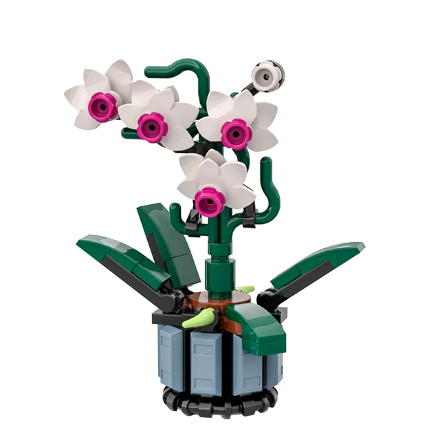 Moc Micro Orchid with Vase Building Blocks 10311 DIY Model Plant Flower for Home Office Decor Bricks Sets Toys Gift Kids Adult 1