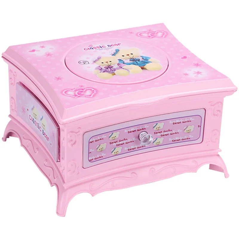 Creative Jewelry Organizer Shell music box music box dancing girl light child mirror jewelry box Home Decoration Accessories