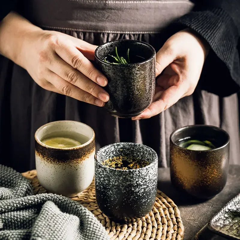Vintage Ceramics Cups Japanese Stoneware Porcelain 200ml 128ml Tea Mug Healthy Lifestyle Kung Fu Tea Cup Drinkware Sake Cups
