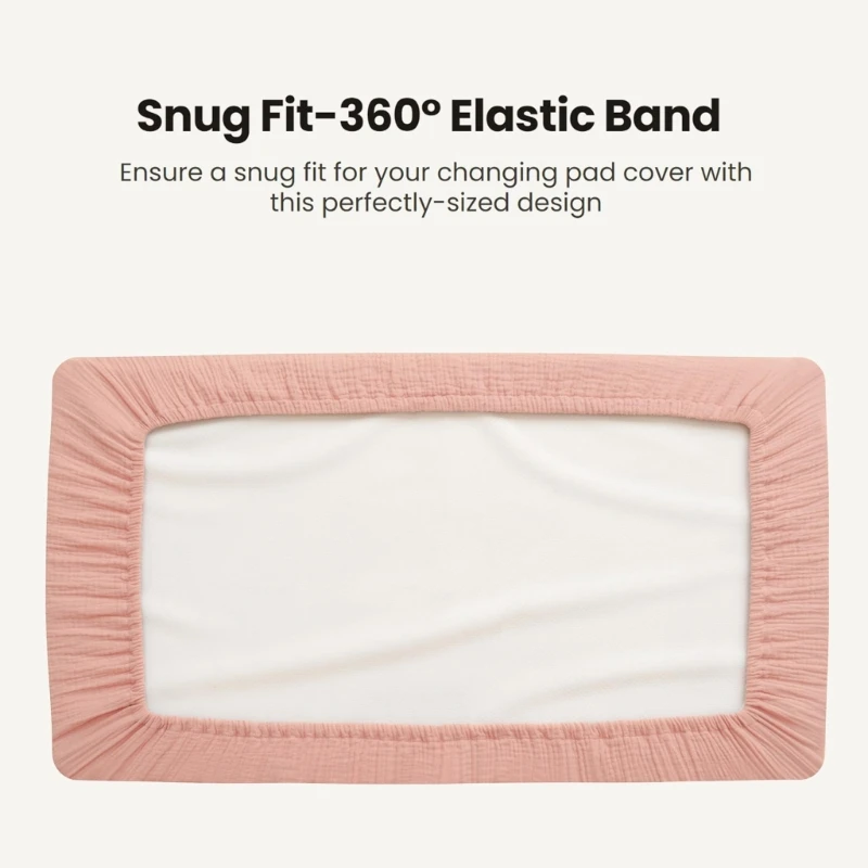 1pc Waterproof Muslin Baby Changing Table Sheet 3 Layers Quilted Cotton Fitted Sheet Soft Changing Table Pad Cover