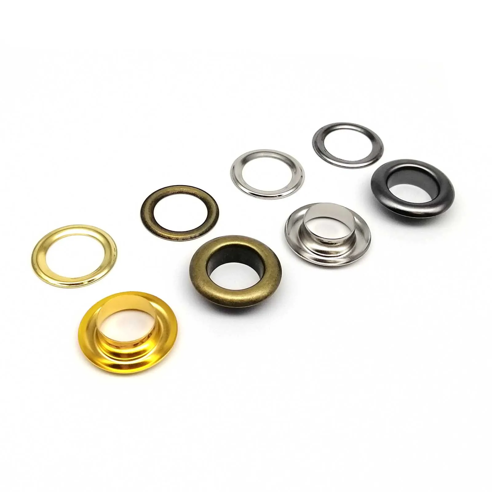 50sets 2.5mm to 12mm Eyelet With Washer Grommet Ring Air Hole Rivet For Leather Bag Shoes Belt Cap Clothes 4 Color metal rivets belt strap rivets copper rivets stainless steel grommets leather rivets