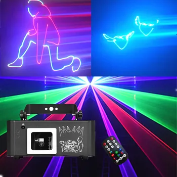 Luce da Discoteca DJ, Luce per Feste con Animazione 3D, Luce Laser con Attivazione Sonora, Proiettore DMX per Club e Riunioni Familiari