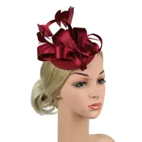 Women Fascinator Hat with Clip, Phillbox Feather Hair Clip Kentucky Derby Cocktail Tea Party Hair Accessories Ladies Headwear 6