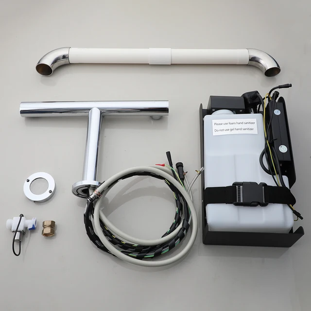 ก๊อกน้ำอัตโนมัติ ZAPPO 3-in-1 พร้อมที่จ่ายสบู่ เครื่องเป่ามือ และก๊อกน้ำอเนกประสงค์ ติดผนัง 6