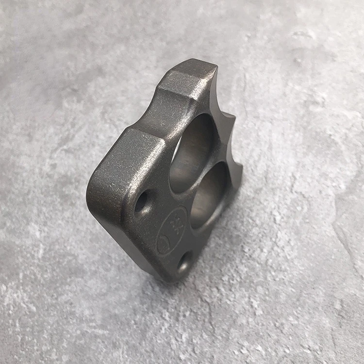 Titanium Alloy Double Finger Brass Knuckle EDC Domestic AFK Pointed Bottle Opener Old Stone Washing Boxing Gloves Brass Knuckle - ztechknives.uk