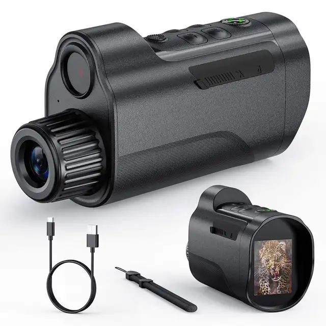 800M Infrared Starlight Sensor 1080P HD Night Vision Camera with Compass 5W IR High-Power Fill Light & 10X Digital Zoom