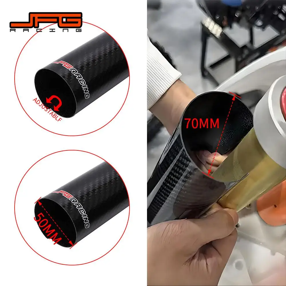 Front Fork Shock Absorber Motorcycle 140-260MM Carbon Fiber Adjustable Front Fork Shock Guard Protector For KTM EXC SX SXF XC XCF XCW 125 250 350 450 530
