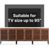 TV Stand for 95 inch, 3 in 1 Entertainment Center TV Console with Storage Cabinets and Metal Base, TVs Stands 6
