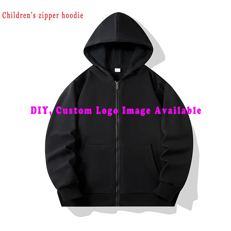 

DIY Custom Logo/image Childrens Zipper Hoodie Cotton Kid Hoodies Fashion Parent Child Long Sleeves Sweatshirt Autumn Hoodie Coat