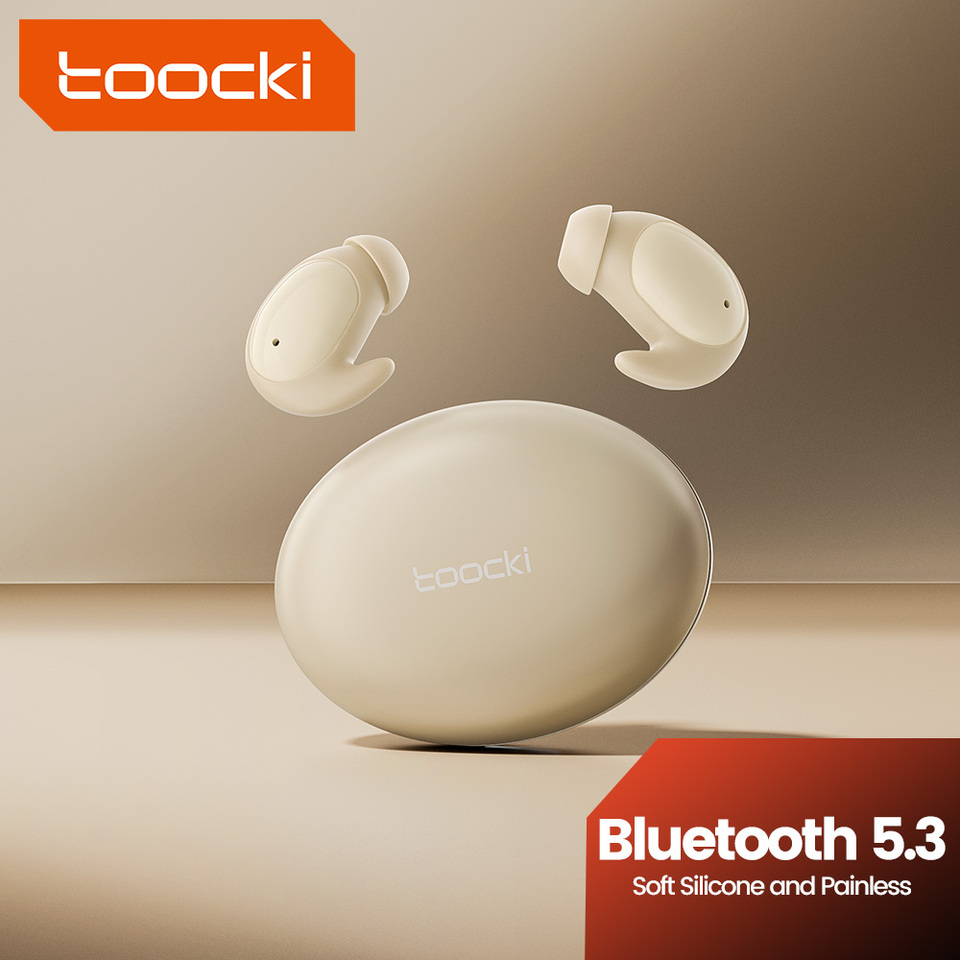 Toocki TWS Wireless Earphone Bluetooth 5.3 ANC In Ear Headphone Touch Control Mini ENC Headphones Soft Earbuds For Sleeping