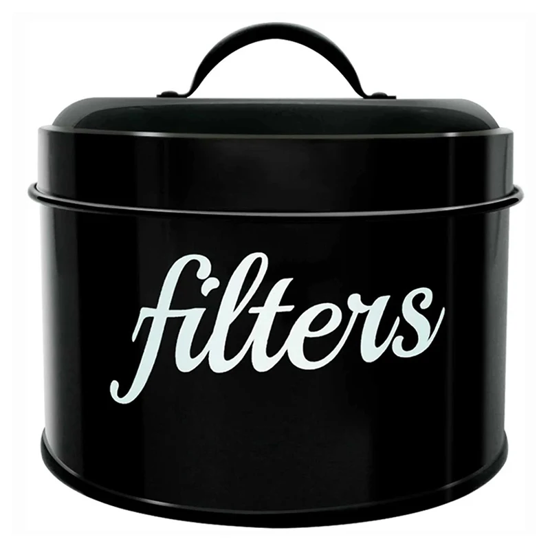 

Держатель для фильтра для кофе, эмалированная корзина, контейнер для хранения фильтров для кофе с крышкой, аксессуары для украшения стола для кофе