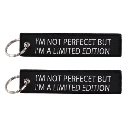 1pcs Computer Pop-up Window Quotes Embroidered Keys Tag Keychains For Motorcycles Backpack Fashion Key Ring Accessories Gifts - Image 26