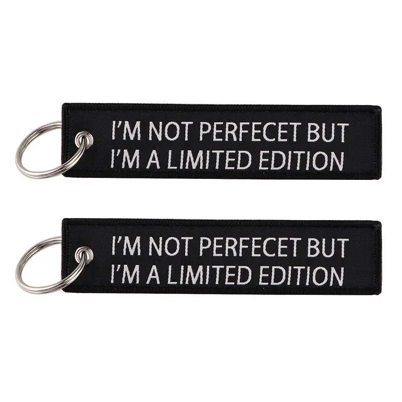 1pcs Computer Pop-up Window Quotes Embroidered Keys Tag Keychains For Motorcycles Backpack Fashion Key Ring Accessories Gifts - Image 26