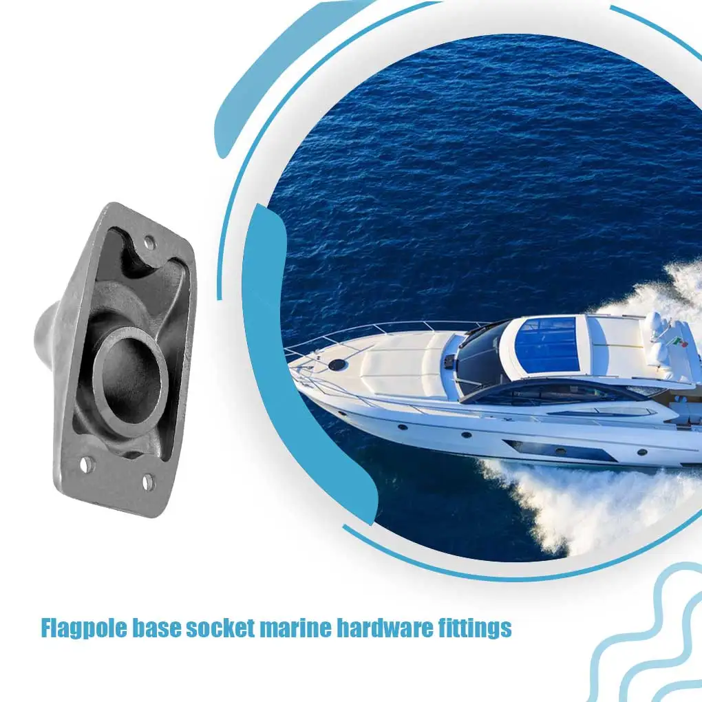 

Flush Base Flag Socket Pole Mount Compact Size Smooth Surface Boat Supplies