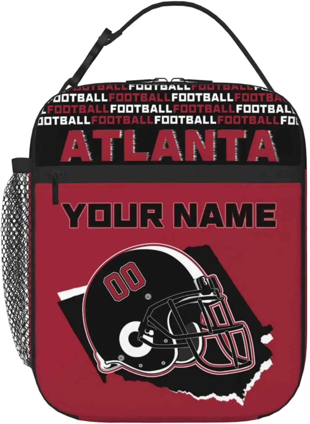 

Custom Atlanta Lunch Box Insulated Lunch Bags - Reusable Lunch Bags for Adults, Teens, Men, Women-Rugby Team Printed Lunch Bag