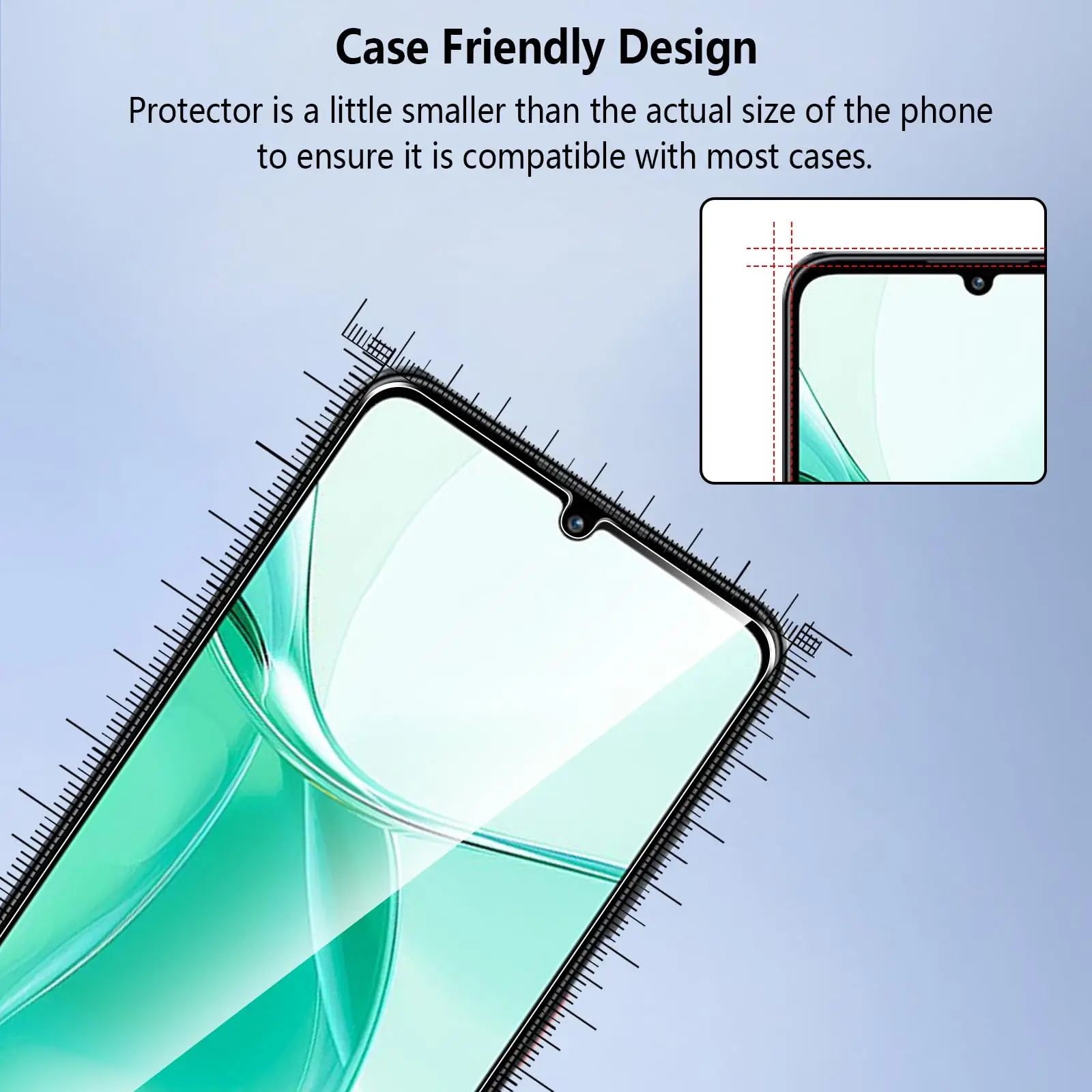 Tempered Glass HD Crystal Clear Screen Protector - 6.75 inch, 9H Anti-Scratch, Case Friendly
