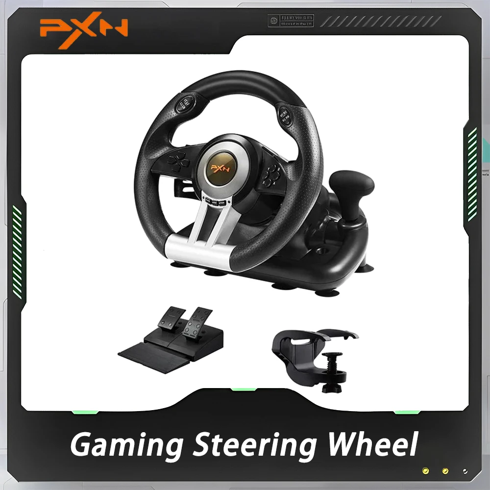 PXNV3ProGameRacingWheelSimracingPCSteeringWheelRacingGame