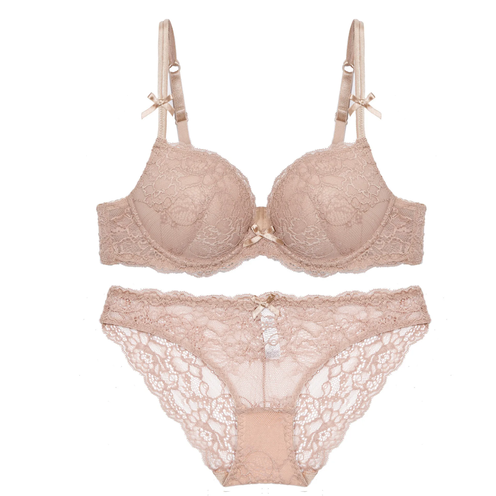 SHEKINI Completo Intimo Donna Push Up Reggiseno In Pizzo Con Ferretto - Foto 8