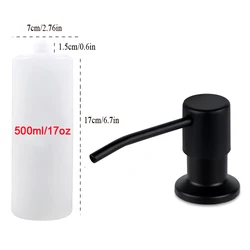 Premium Under-Sink Soap Dispenser with Extension Tube Kit (500ML Black)
