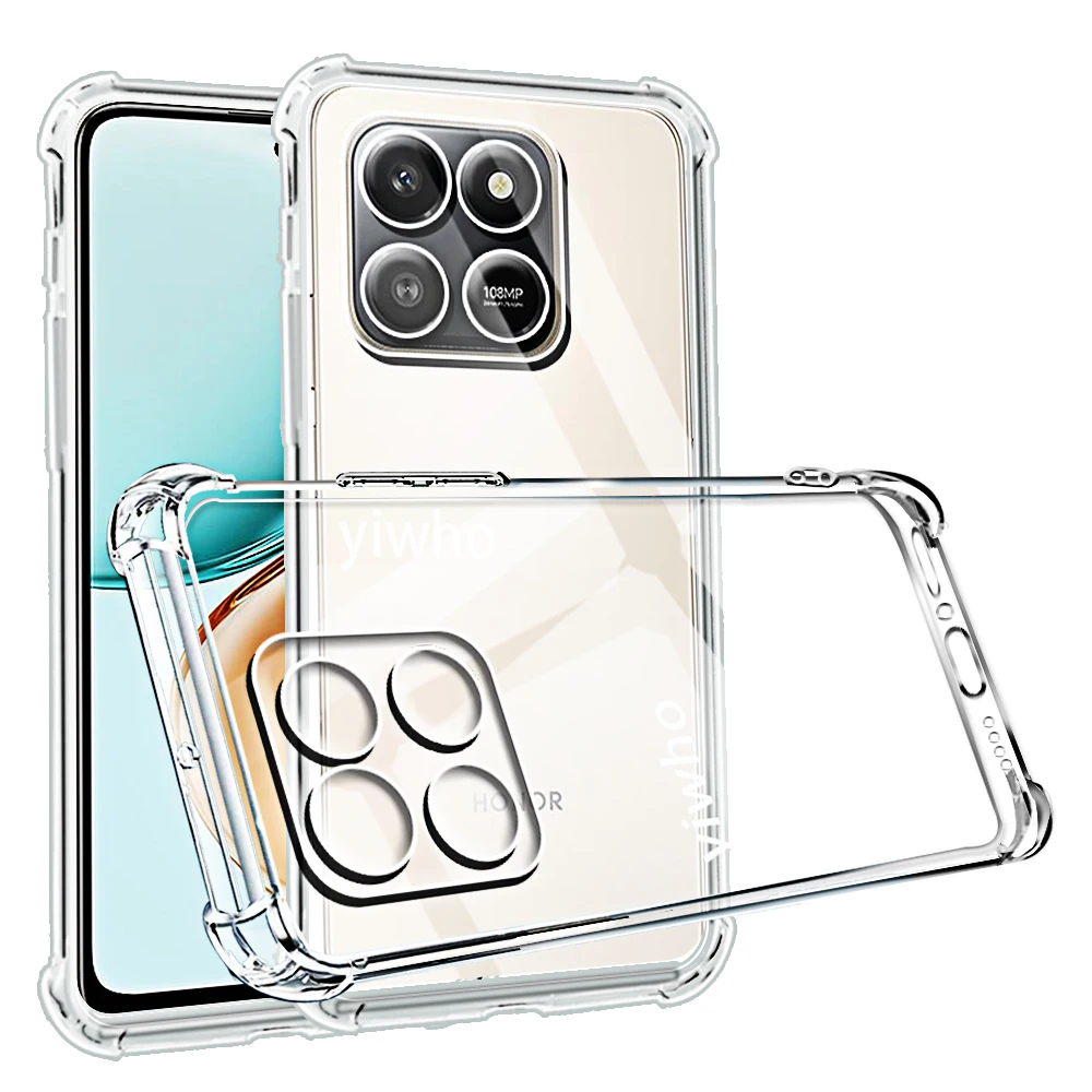 Crystal Clear Soft TPU Phone Case with Lens Protector