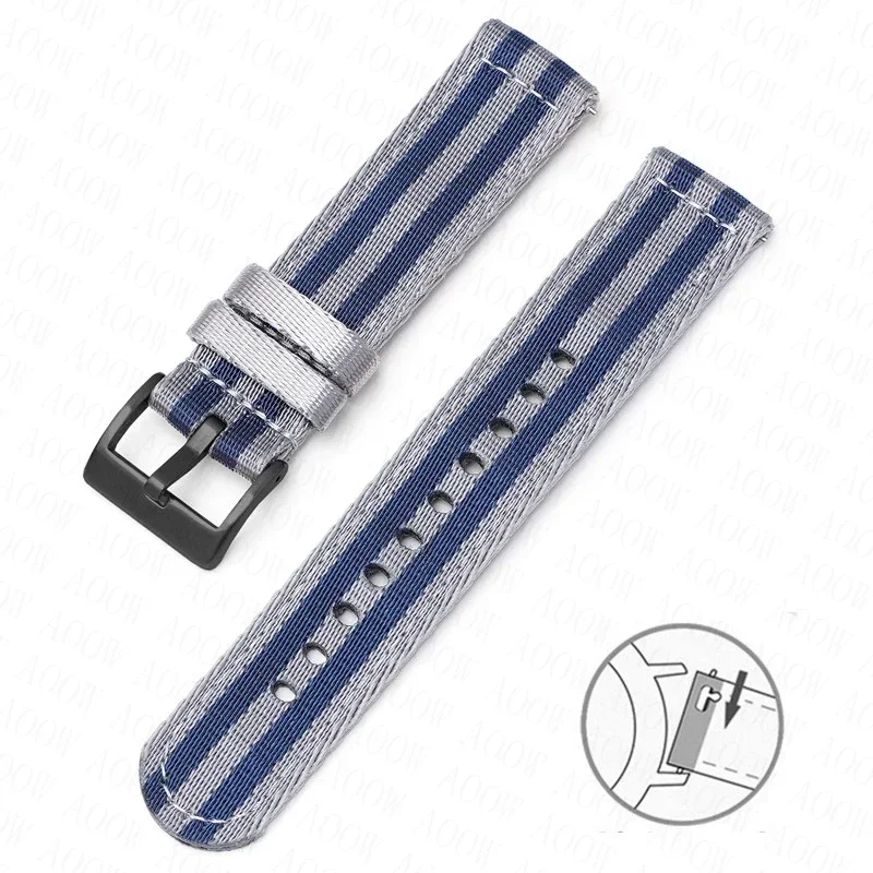 Premium Quick Release Nylon Fabric Strap - Universal Canvas Replacement Watch Band