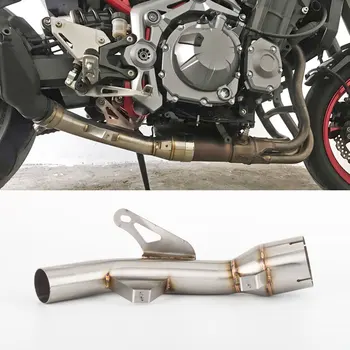 Motorcycle exhaust For Kawasaki Z900 Z900e 2017 - 2021 Motorcycle Z900 Exhaust Modified Z900 Link Pipe Z900 carbon fiber cover
