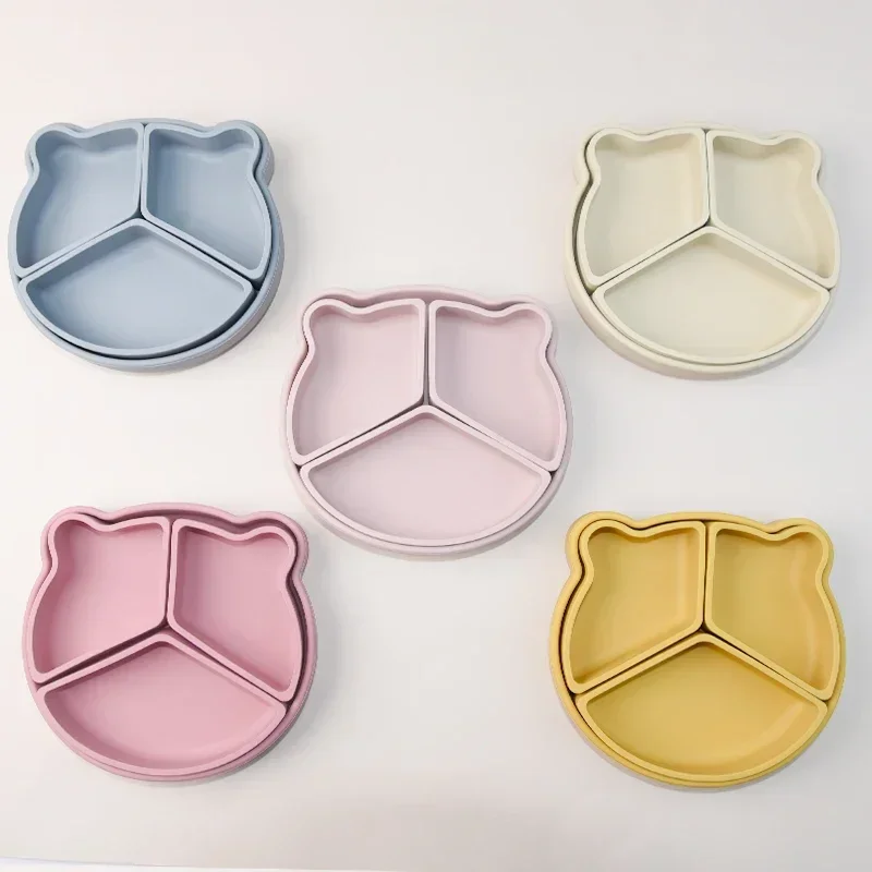 New Products BPA Free Kids Silicone Bowl Baby Feeding Silicone Dishes silicone dinner plate 6
