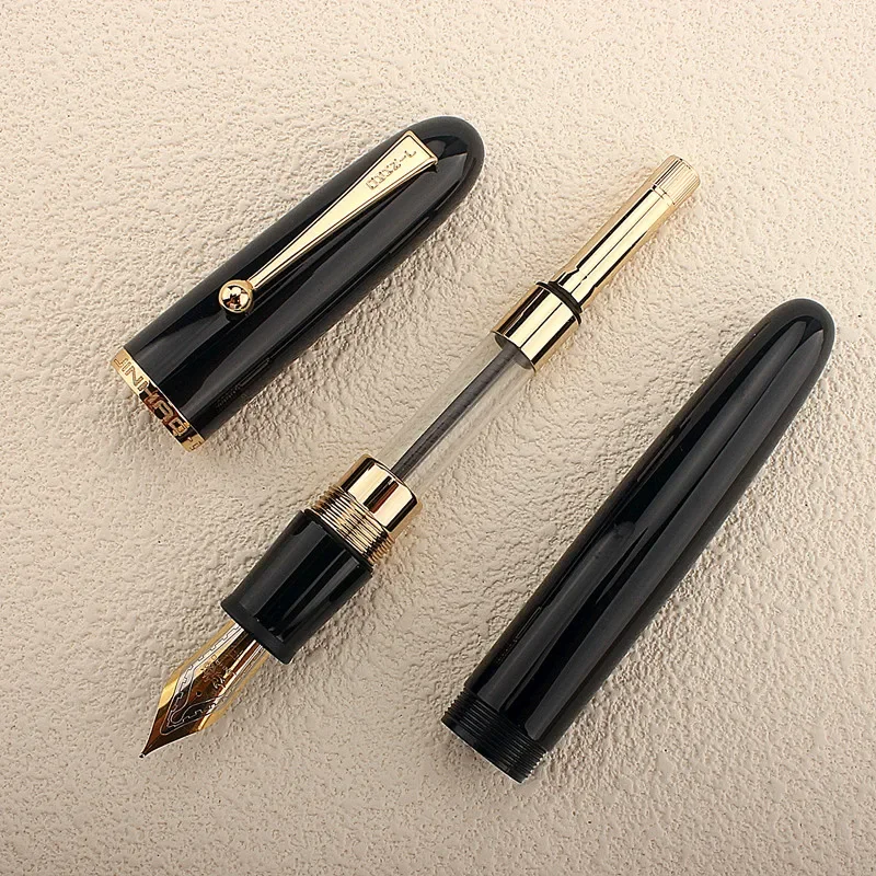 Jinhao 9019 투명 컬러 송진 만년필 용품, 0.5 0.7mm 잉크, 학생 학교 문구, 비즈니스 사무용품 선물