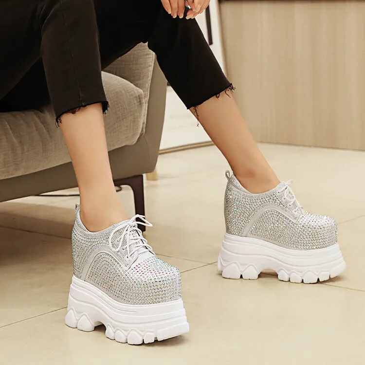 16cm Hidden Heel Platform Sneakers