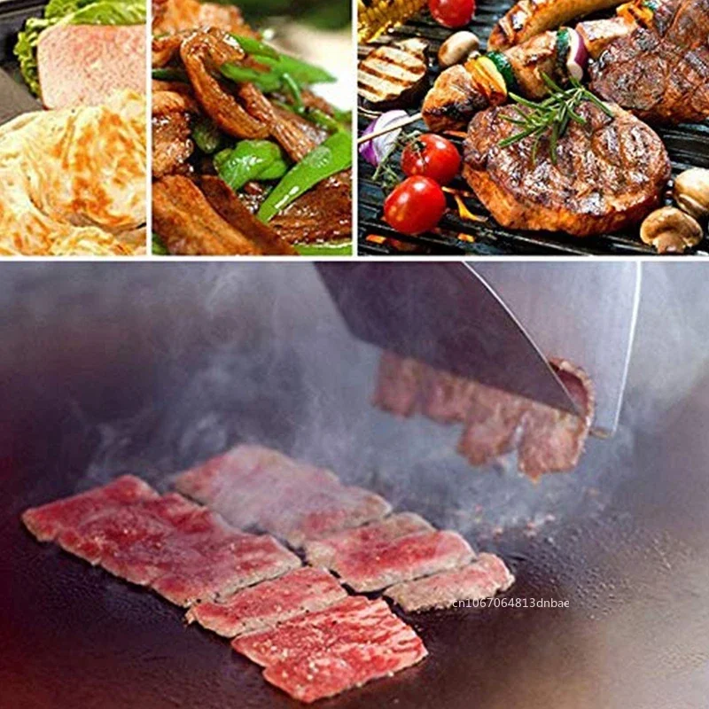 1pc Stainless Steel Square Head Steak Cooking Spatula BBQ Kitchen Utensils Wood Handle Pizza Shovel Pancake Beef Turner Scraper