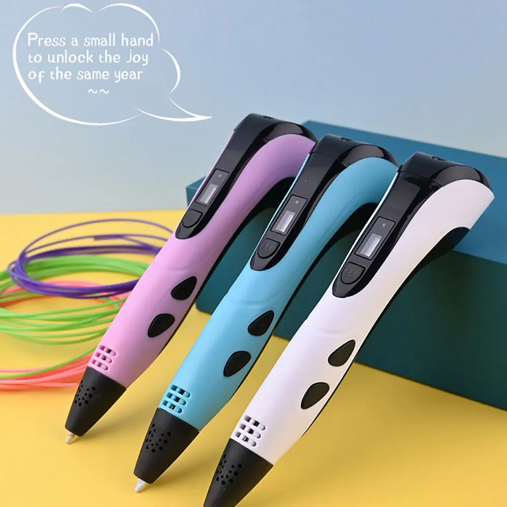 3D Printing Pen 3d printing pen 3d printing pen filament Set with LCD Display 1.75mm 20color PLA Filament Children Creative Birthday Christmas DIY Gift