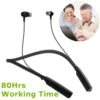 JINGHAO Neckband Hearing Amplifier Rechargeable Hearing Aids Up To 80 Hrs Working Time Anti Loss Convenient for Elderly 1