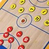 Professional Basketball Coach Tactical Reusable Double-Sided Layout Board Waterproof Leather Cover Magnetic Plate for Games 6