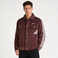 Adidas Originals Coach Jacket American Retro Corduroy Fashion Veste à manches longues à simple boutonnage pour homme Shadow Brown Iw3263 1