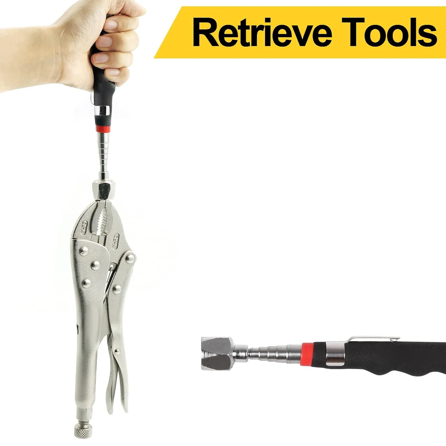 16LBs Telescoping Magnetic Pickup Tool with Pen Clip Design Magnet Stick Extendable 7" to 30" for Men Birthday Father's Day