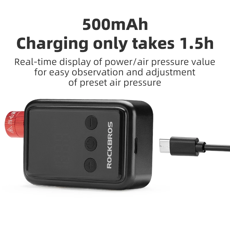 Portable Pocket Bike Electric Air Pump 150 PSI Digital Pressure MINI Fast Rechargeable Compressor Tire Inflator