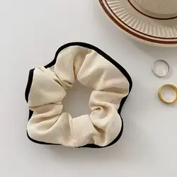 Set of Korean - Style Solid - Color Hair Ties in Black, White, and Brown - Simple and Versatile Elastic Bands (1pc beige)