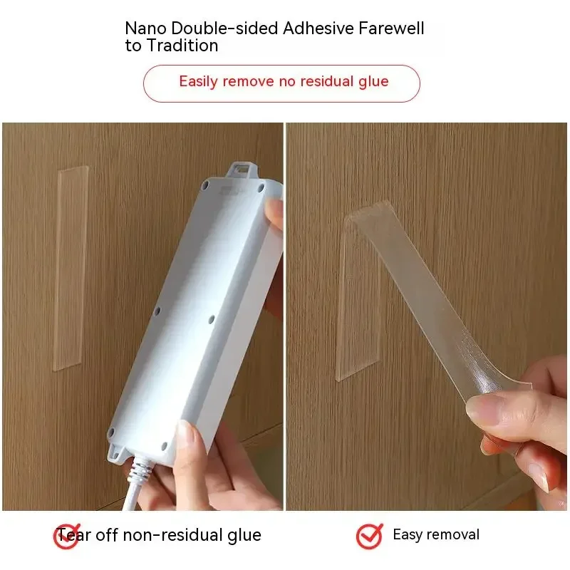 Nano Double Sided Heavy Duty Transparent Adhesive Tape - Strong, Reusable, Multipurpose, Waterproof