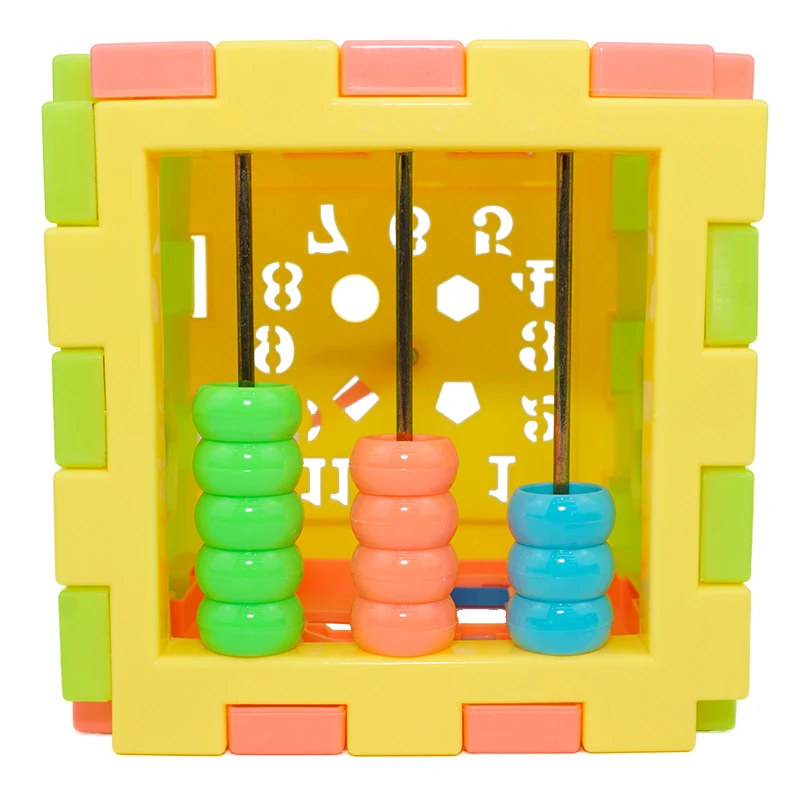 Baby Early Educational Box Toddler Shape Geometry Matching Number Counting Building Blocks Sorting Kids Cube Toy Clock Abacus educational toys