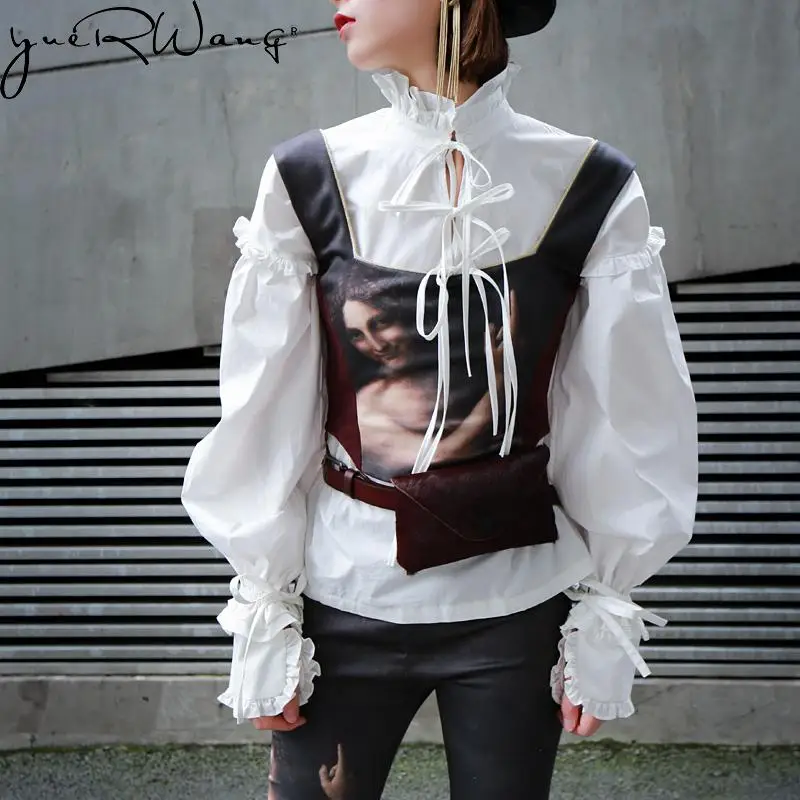 

Woman Tank Sleveless Women Vest Sexy Short Tops Retro Oil Painting Arc Hem All Match Woman Tops Slim Thin Vests 2022 Summer New