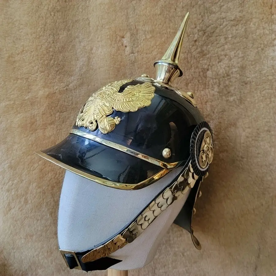German World War I helmet Prussia spire helmet PICKELHAUBE historical recovery postage