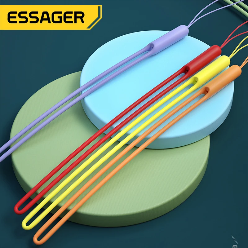 Essager USB 플래시 드라이브 카메라 실리콘 키코드용 손 손목 끈, 아이폰 샤오미 삼성 범용 휴대폰 스트랩 스트링 