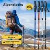 Aluminium Alloy Teleskopic Stick Hiking Poles Trekking Walking Stick Ultralight  Adjustable No Slip Absorber Walking Cane 1