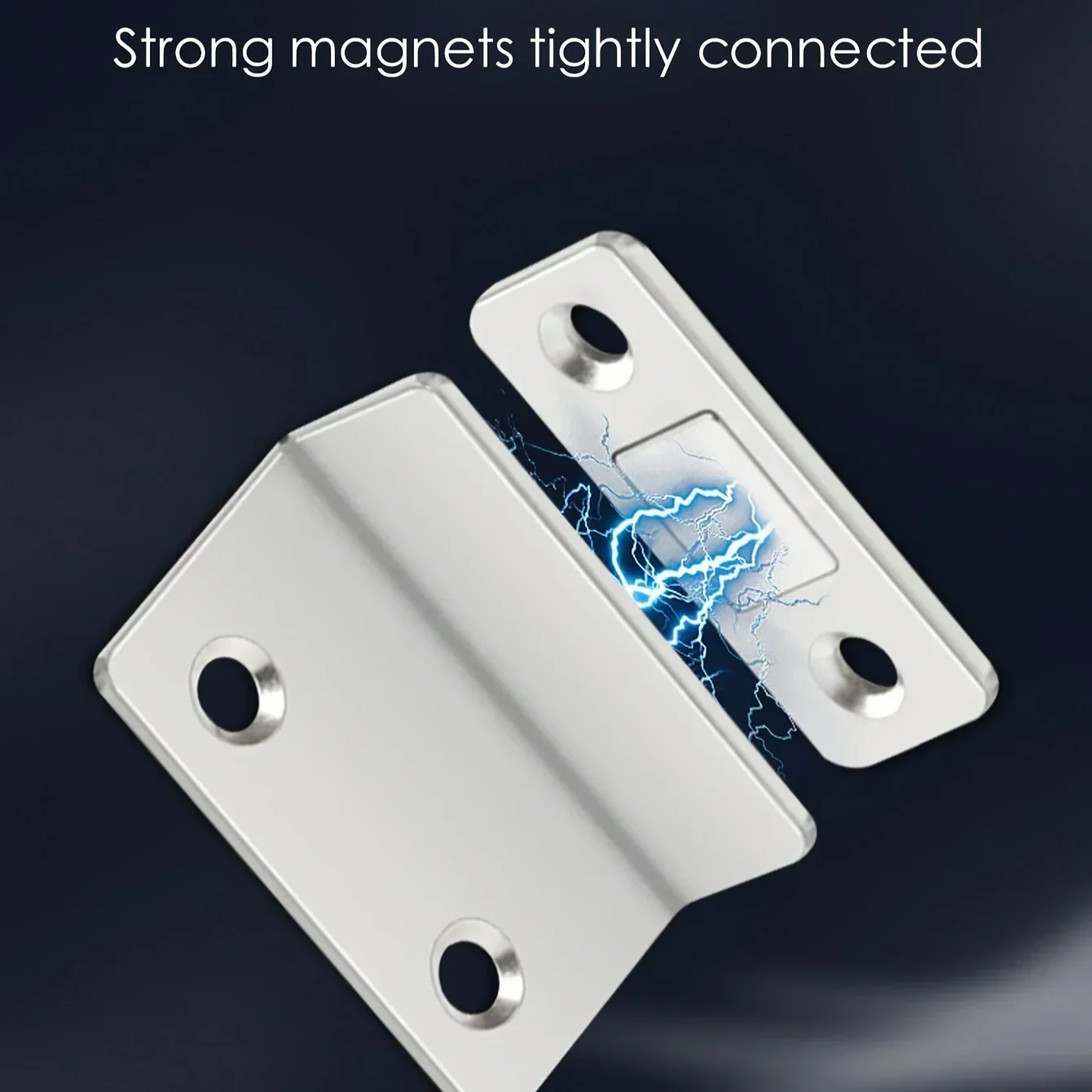 2pcs Magnetic Door Catch Latch -Invisible Strong Adhesion, Drill-Free Mount, Seamless Release- Ideal for Cabinets, Sliding Doors