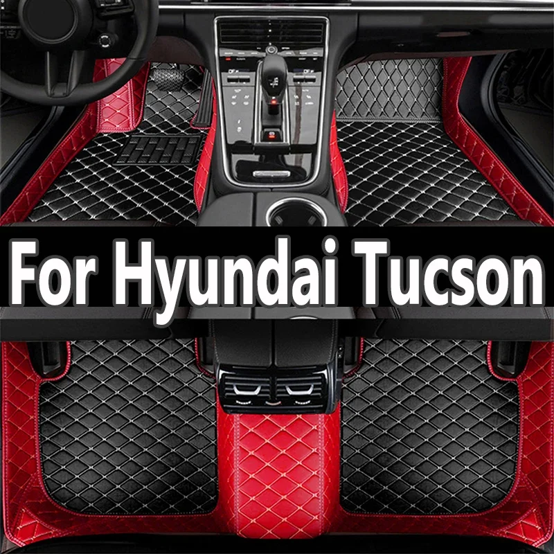 

Car Floor Mats For Hyundai Tucson NX4 2022 2023 Carpets Luxury Leather Mat Rugs Anti Dirty Pad Interior Parts Car Accessories