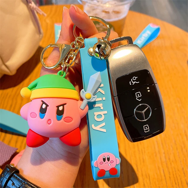 Cartoon Waddle Dee Doo Game Sweet Pink Kirby Anime Pendant Kabi Keychian Children Birthday Gifts Women Car Bag Key Chian Girls 3