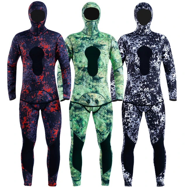 3MM Split Two-piece Camouflage Fishing Warm Outdoor Diving Suit